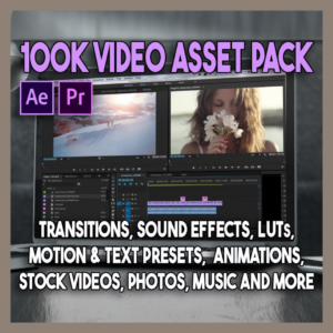 100K+ Adobe Premiere & After Effects Bundle – Presets, Assets, Stock Videos, SFX & LUTs ✨