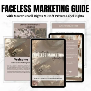 Faceless Digital Marketing Guide | Canva Template with PLR & MRR | DFY Lead Magnet